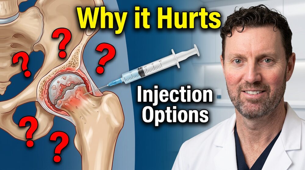 View Hip Pain:  Causes, Treatment, Injections. (SL) video